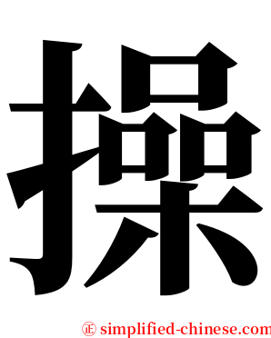 操 serif font