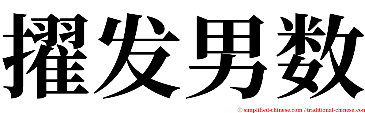 擢发男数 serif font