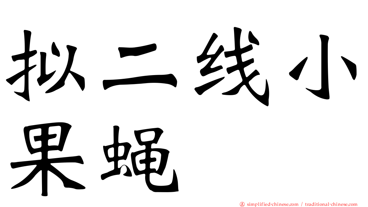 拟二线小果蝇