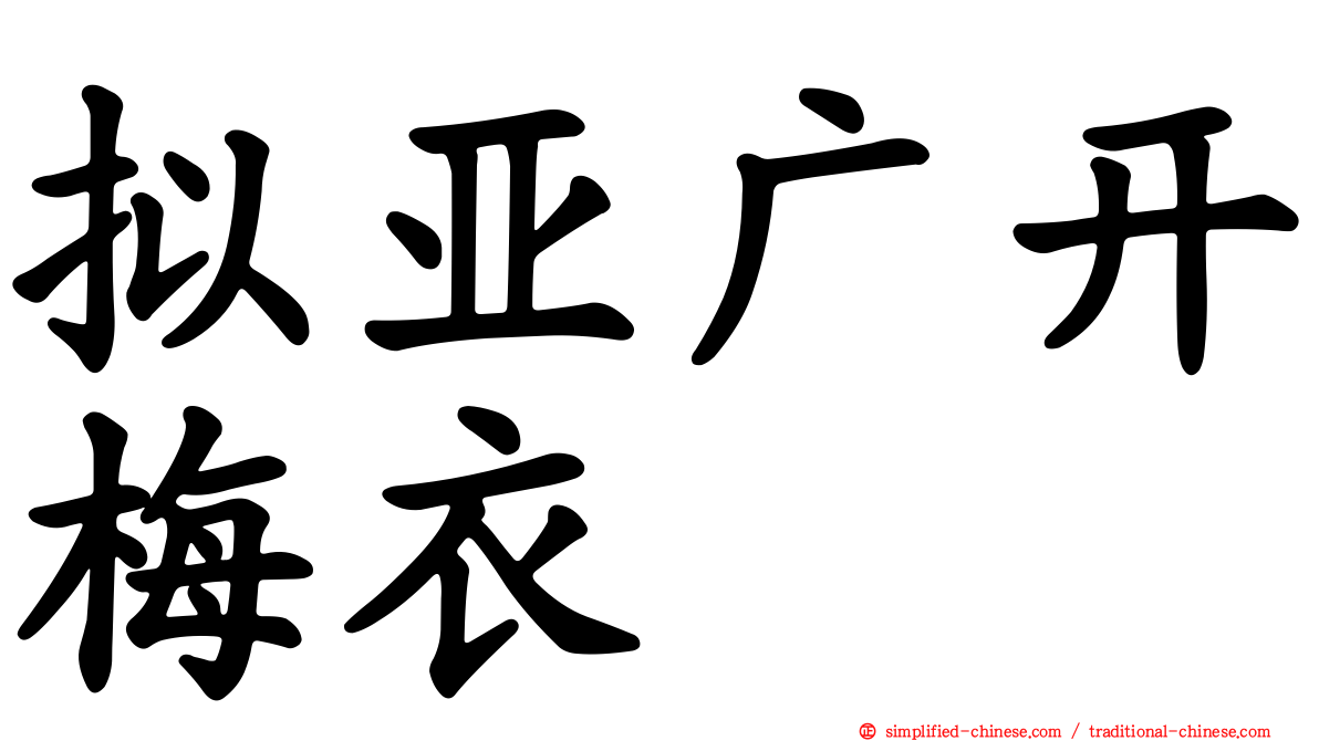 拟亚广开梅衣