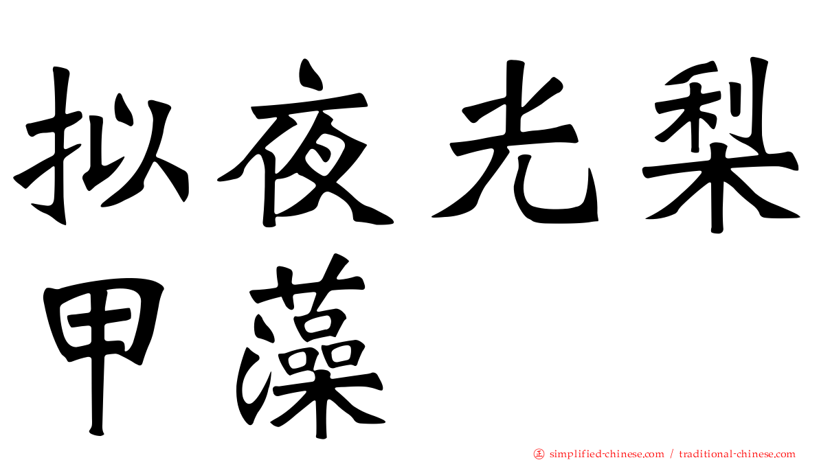拟夜光梨甲藻