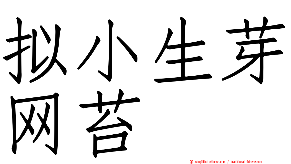 拟小生芽网苔