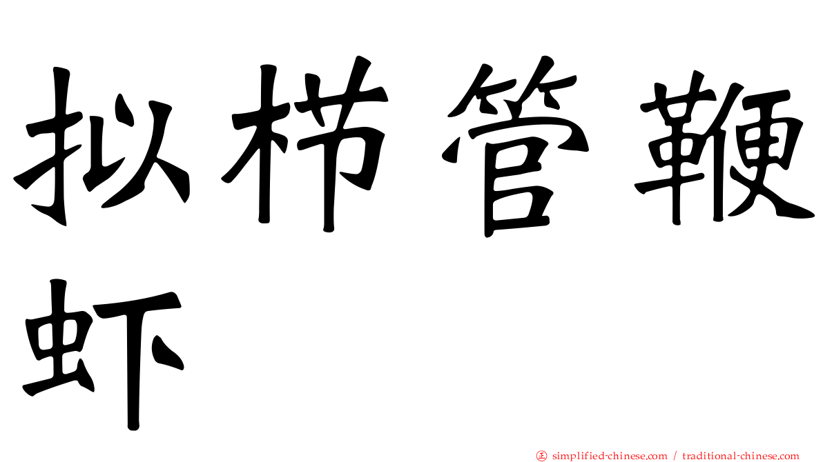 拟栉管鞭虾