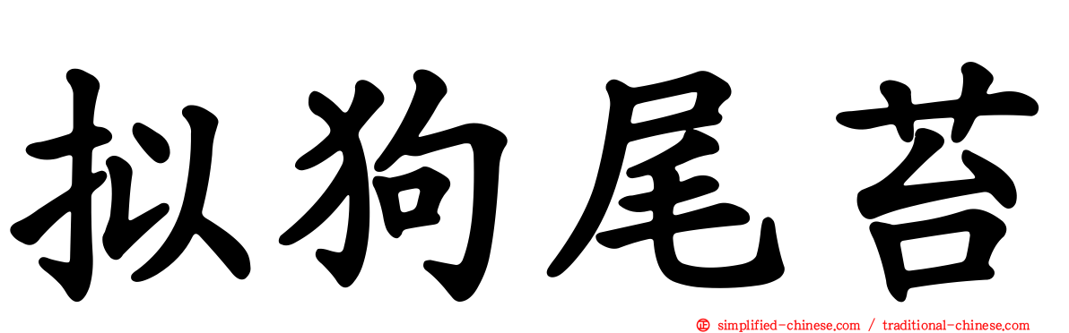 拟狗尾苔