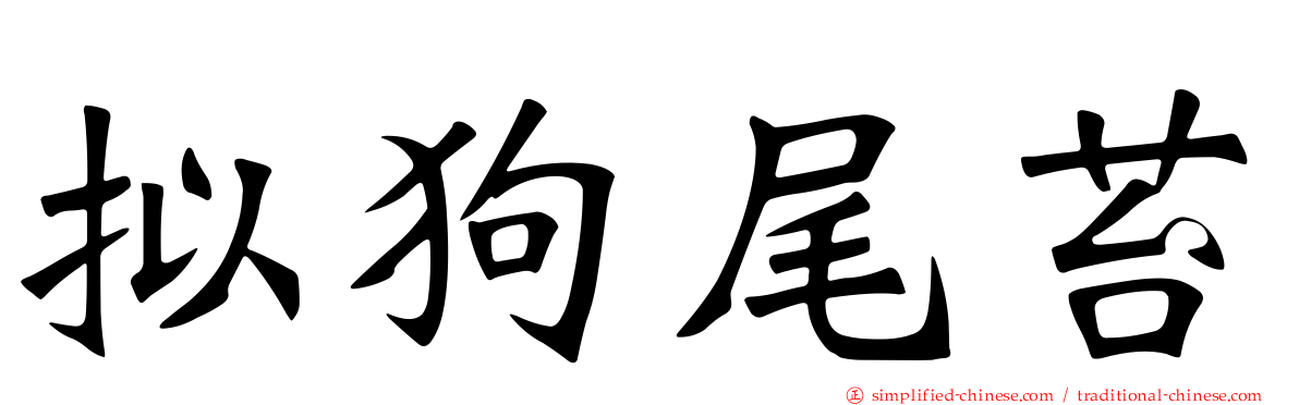 拟狗尾苔