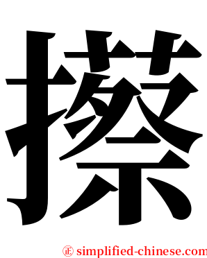 攃 serif font