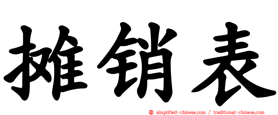 摊销表