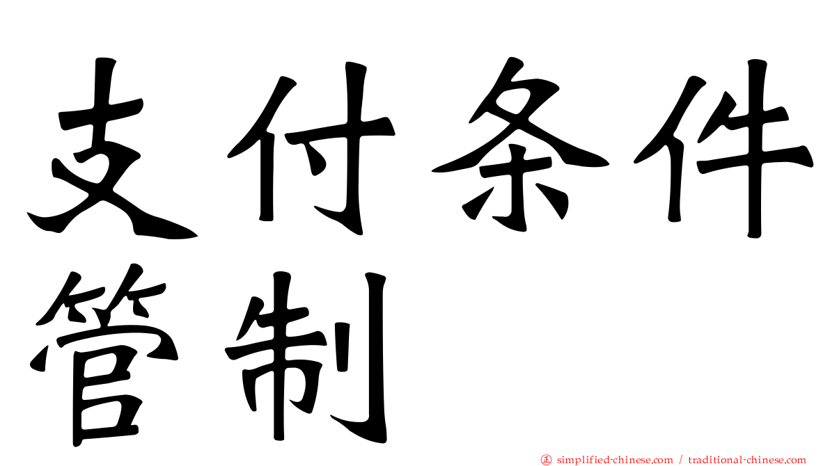 支付条件管制