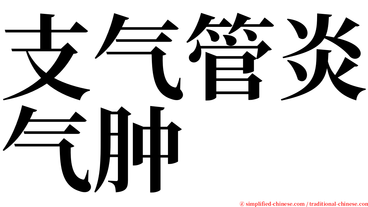 支气管炎气肿 serif font