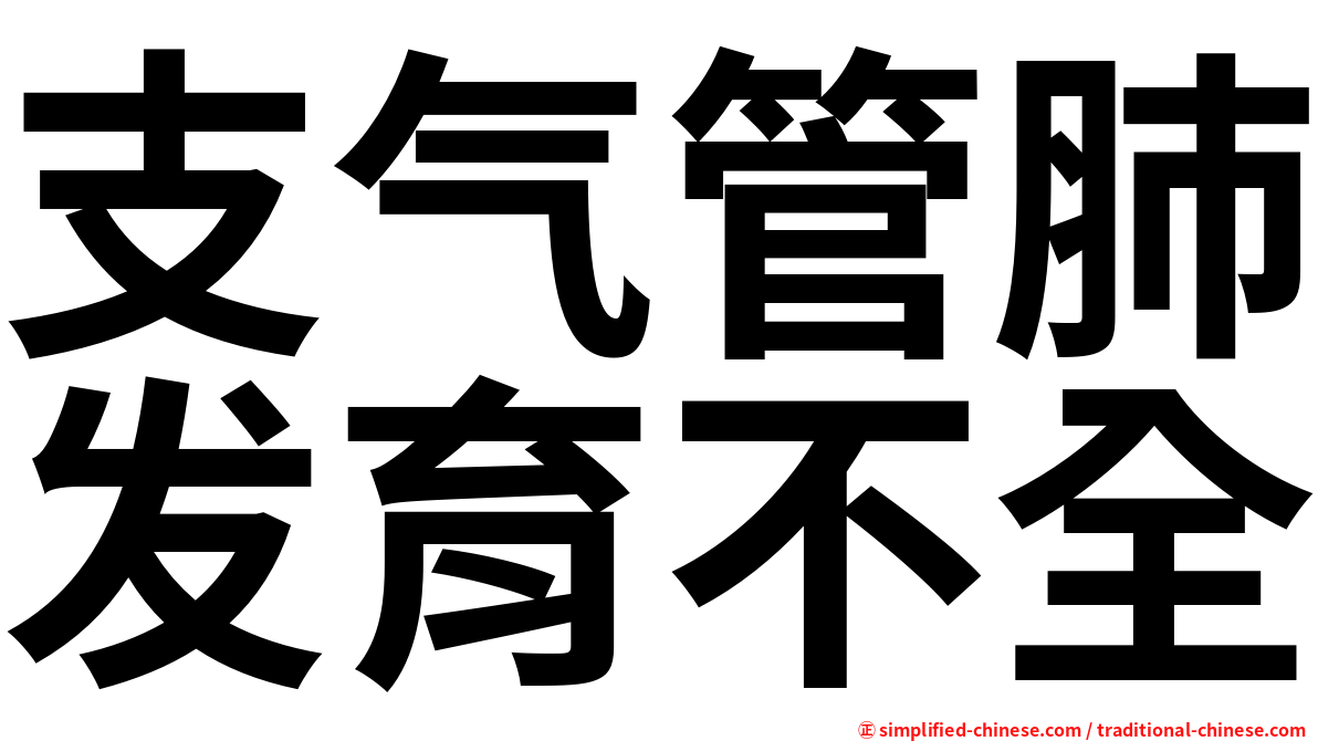 支气管肺发育不全