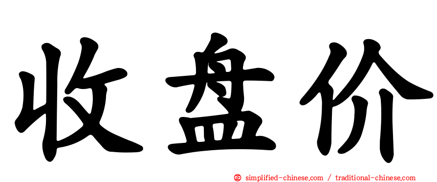 收盘价