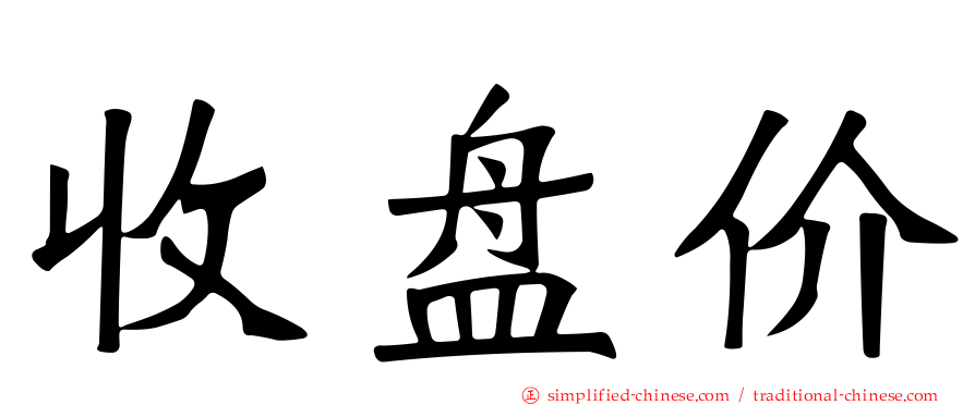 收盘价