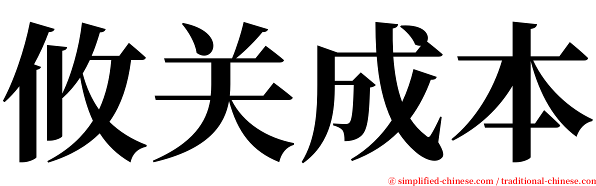 攸关成本 serif font