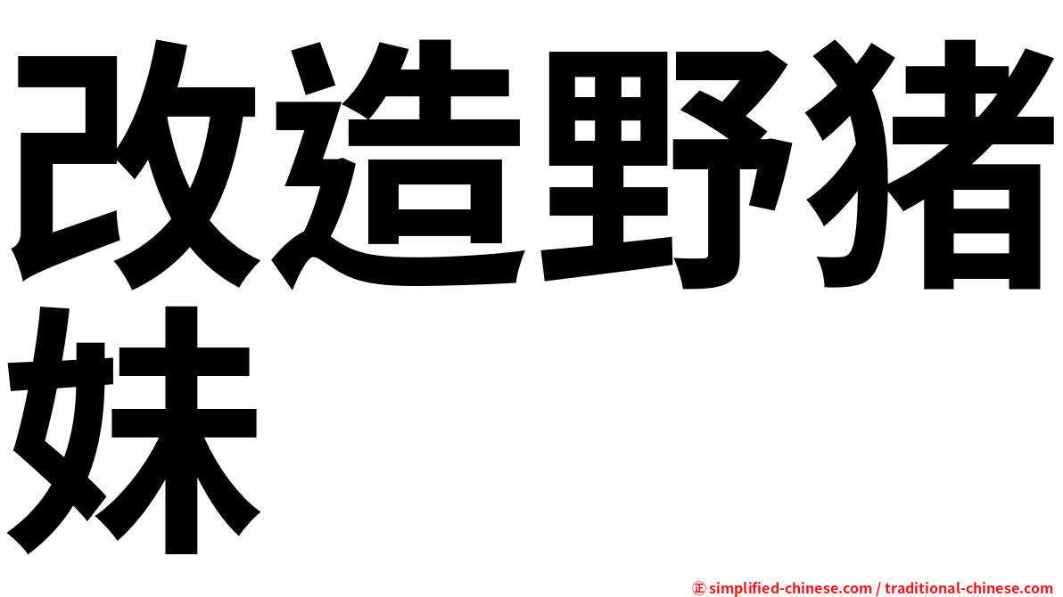 改造野猪妹