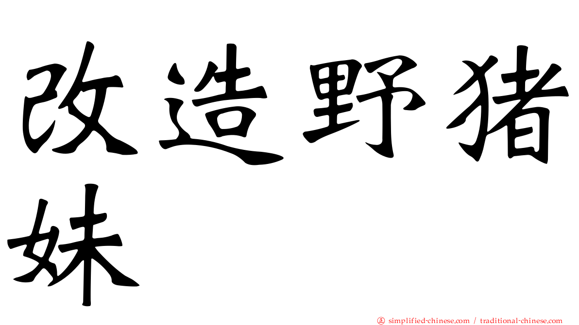 改造野猪妹