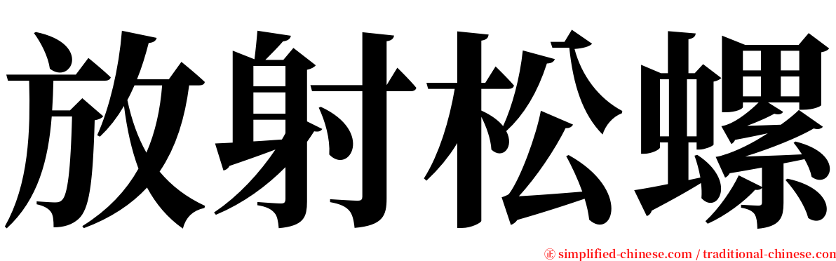 放射松螺 serif font