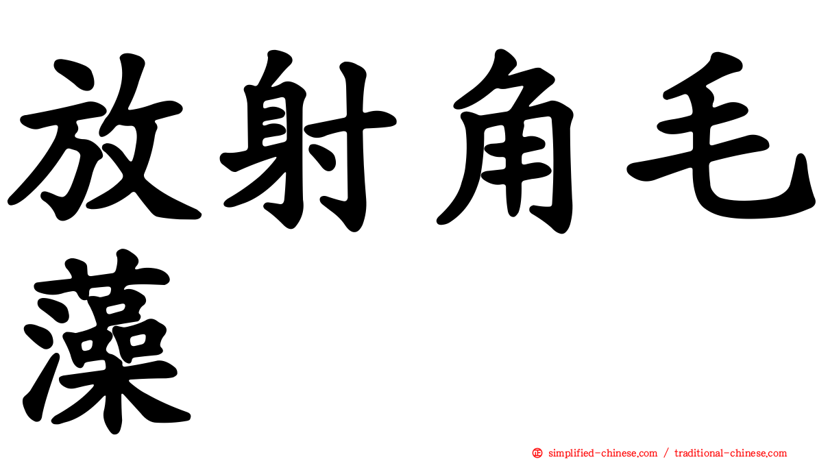 放射角毛藻