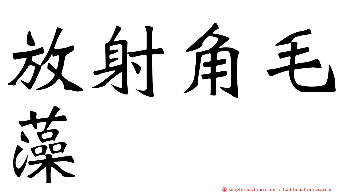 放射角毛藻
