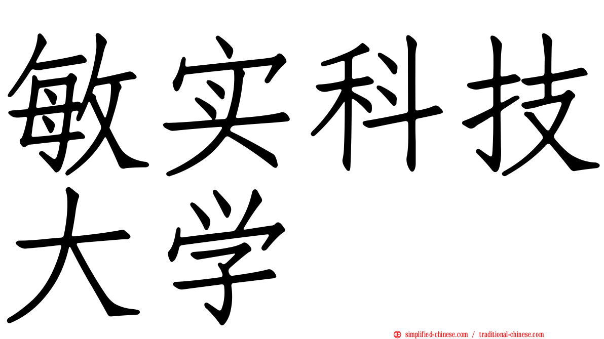 敏实科技大学
