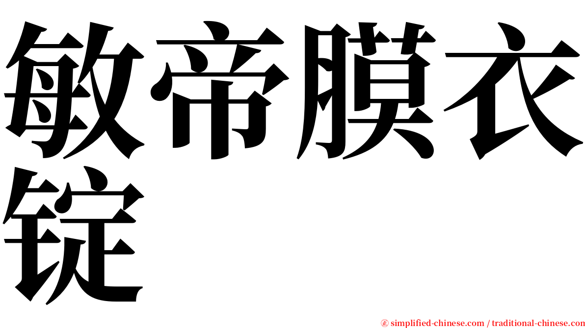 敏帝膜衣锭 serif font