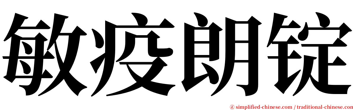 敏疫朗锭 serif font