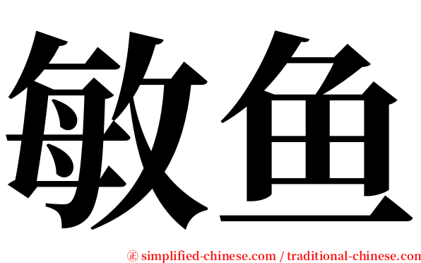 敏鱼 serif font
