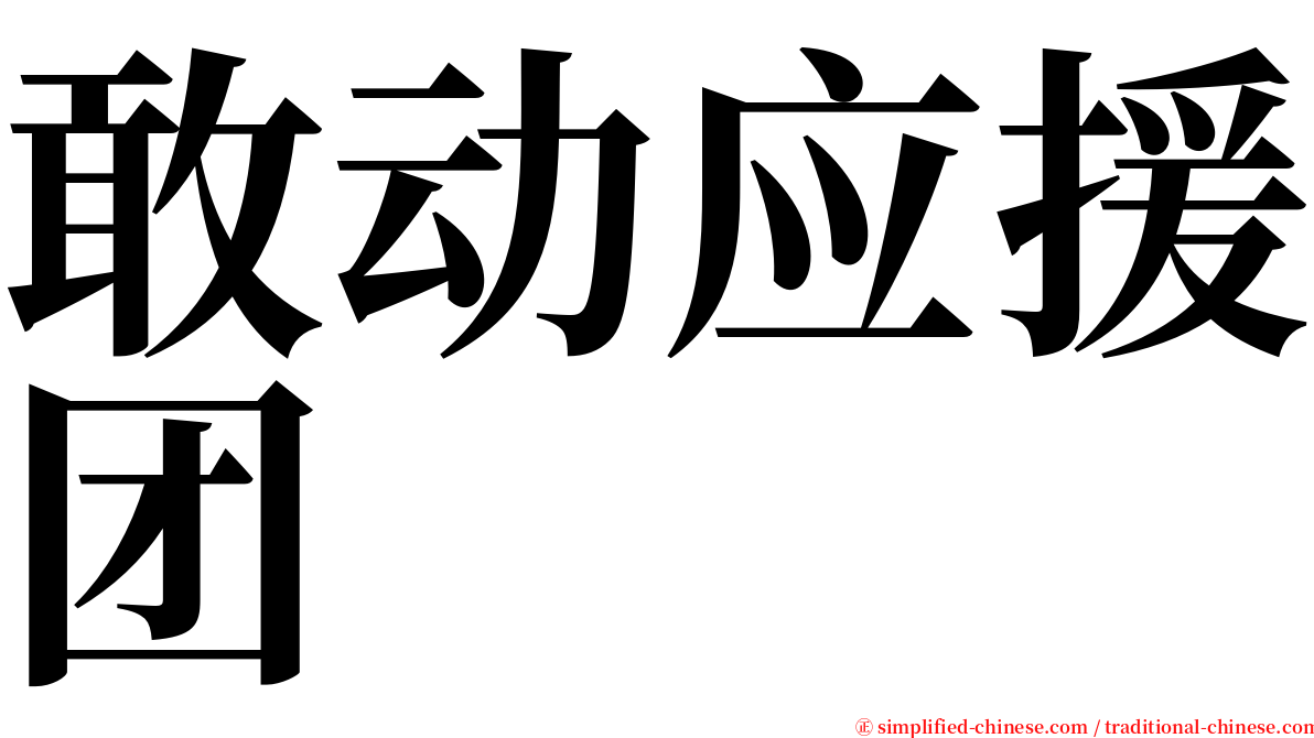 敢动应援团 serif font