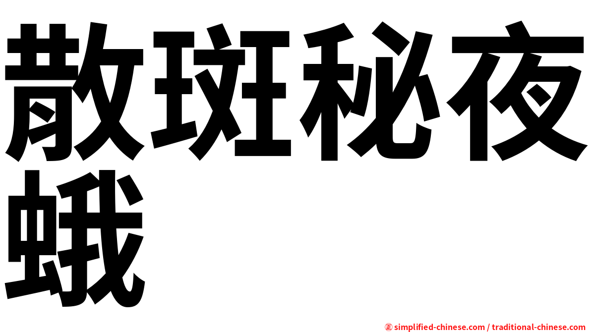 散斑秘夜蛾