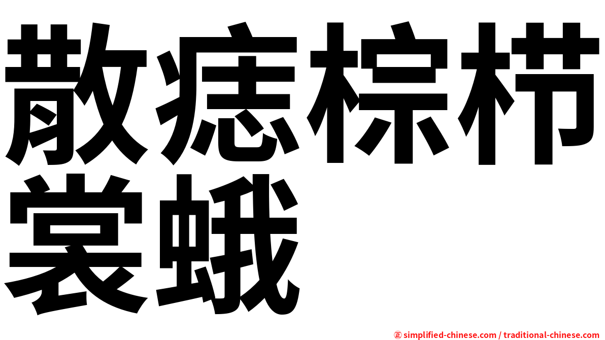 散痣棕栉裳蛾