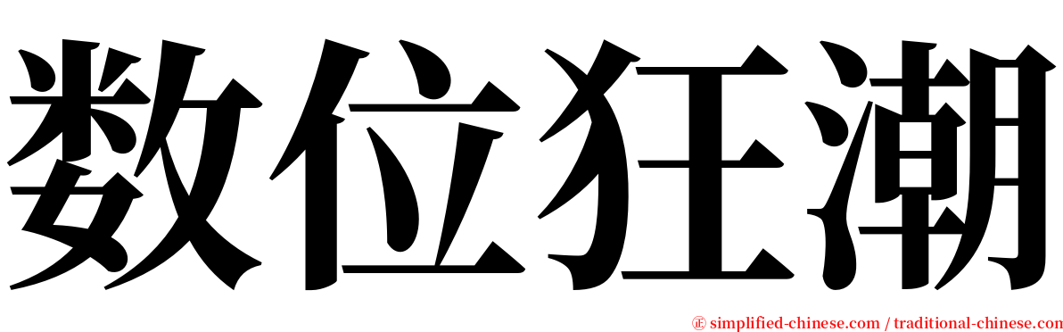 数位狂潮 serif font