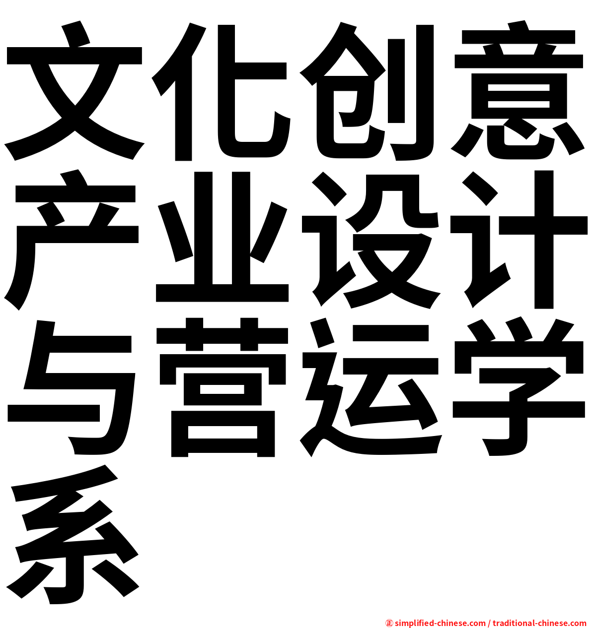 文化创意产业设计与营运学系