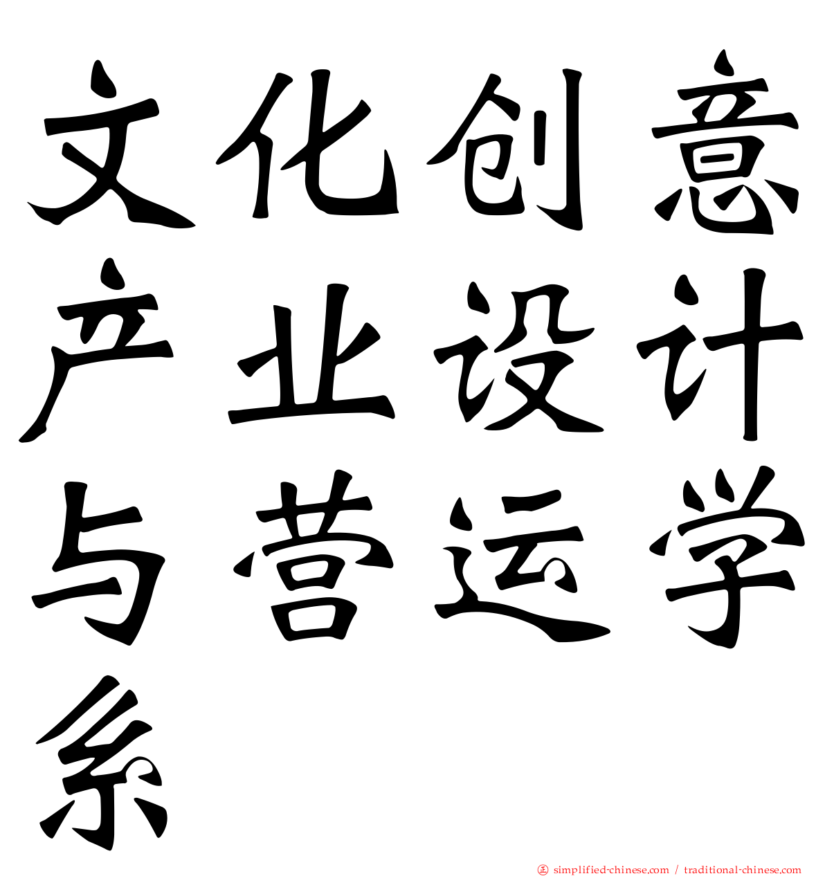 文化创意产业设计与营运学系
