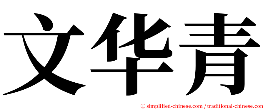 文华青 serif font