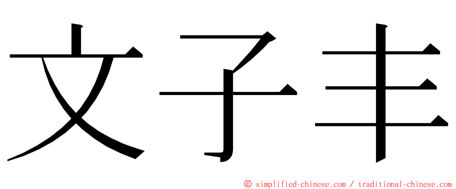 文子丰 ming font
