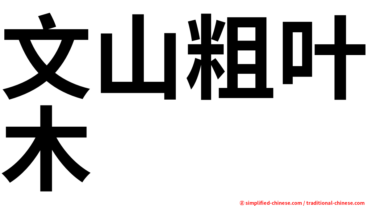 文山粗叶木
