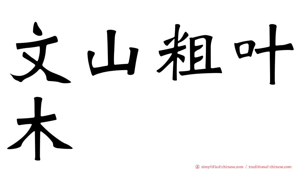 文山粗叶木