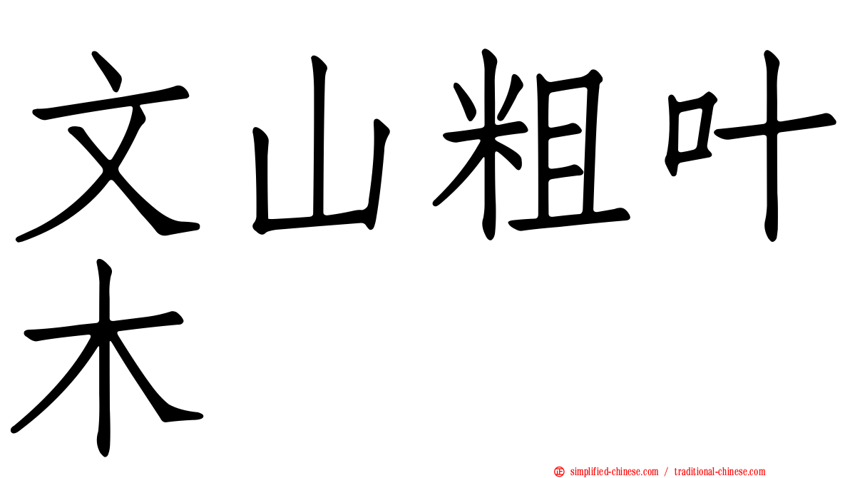 文山粗叶木