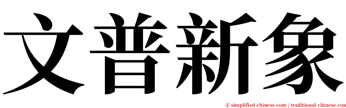 文普新象 serif font
