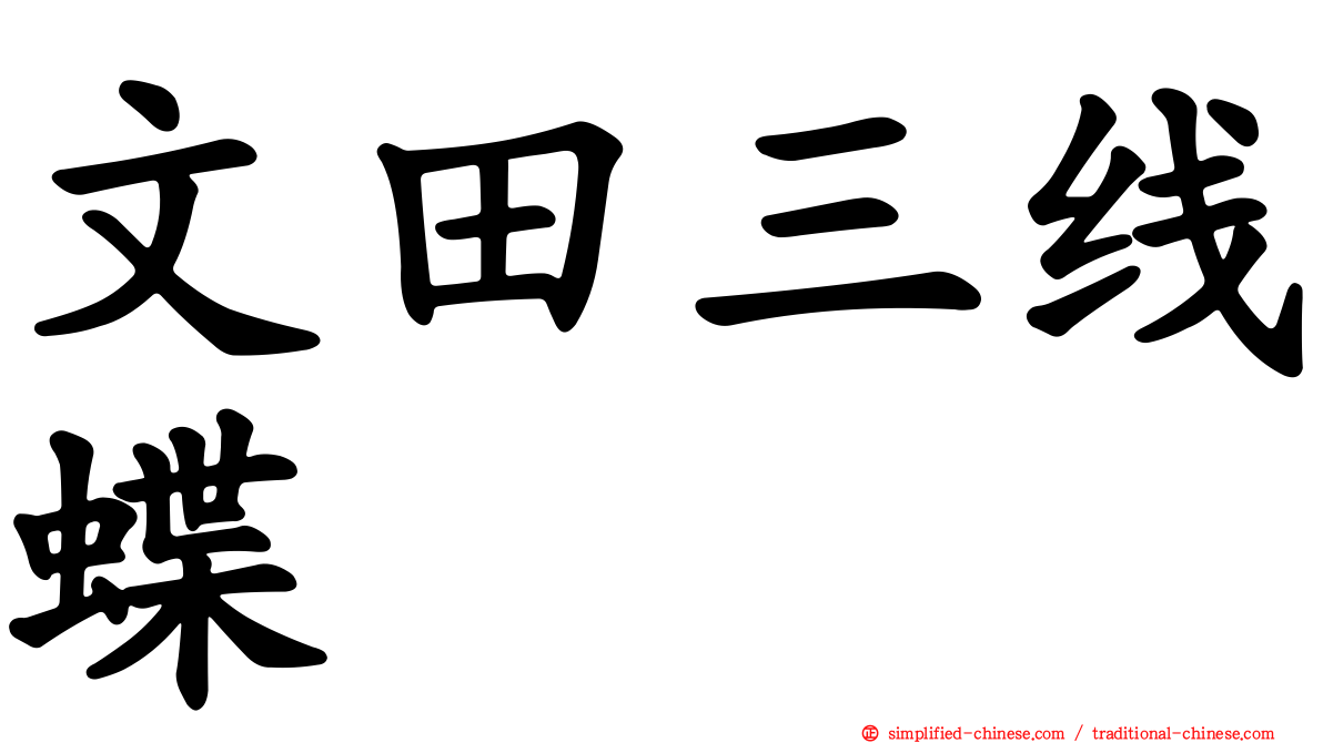 文田三线蝶