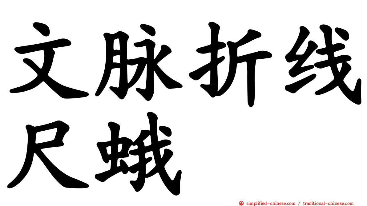 文脉折线尺蛾