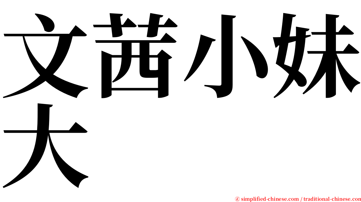 文茜小妹大 serif font