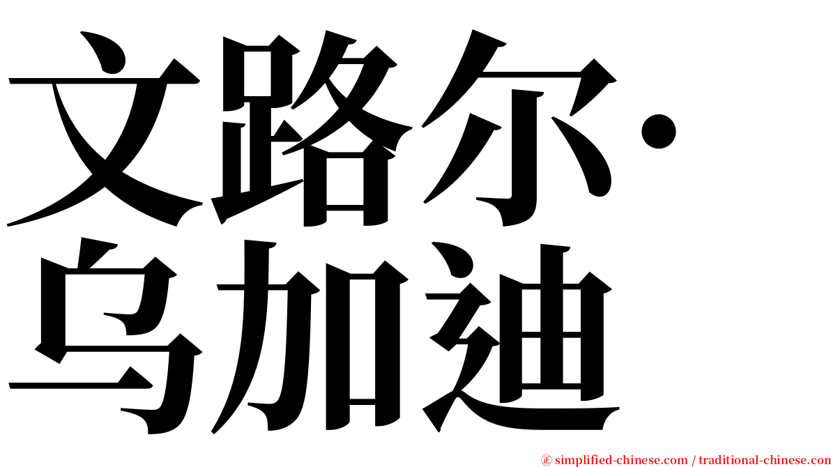 文路尔·乌加迪 serif font