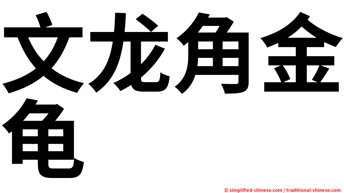 文龙角金龟