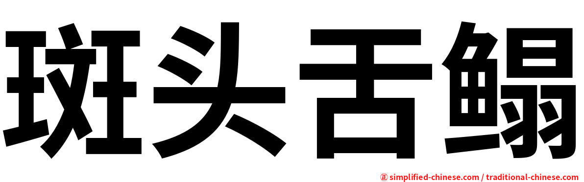 斑头舌鳎