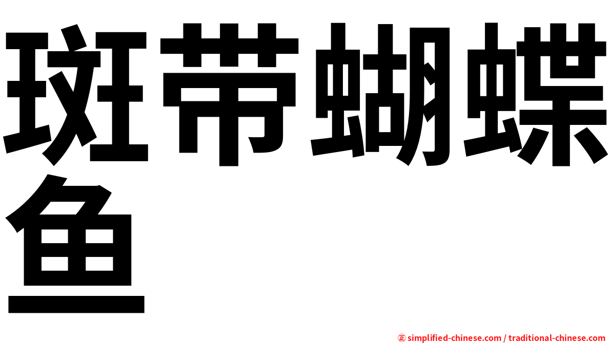 斑带蝴蝶鱼