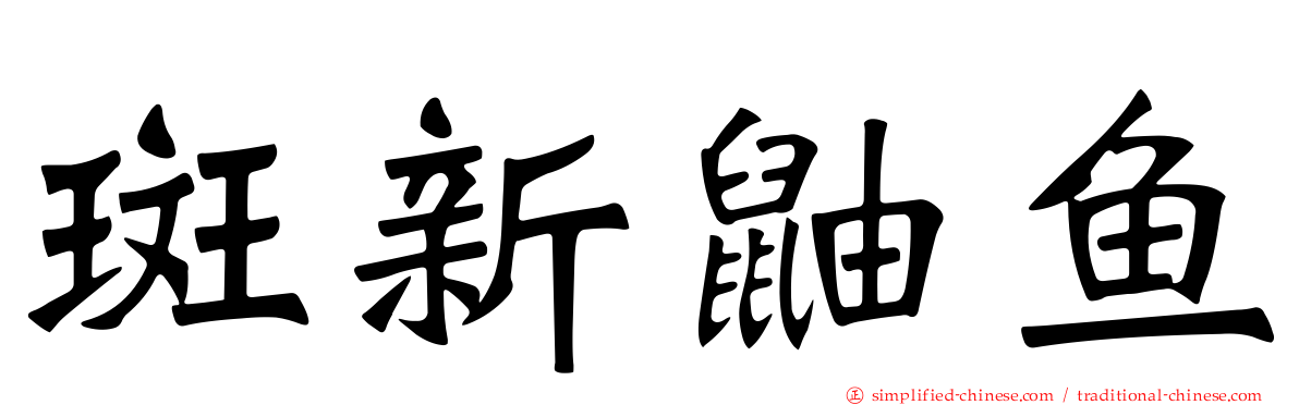斑新鼬鱼