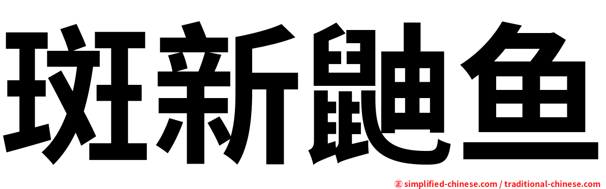 斑新鼬鱼
