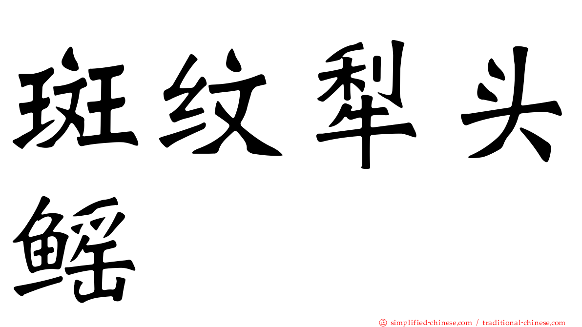 斑纹犁头鳐