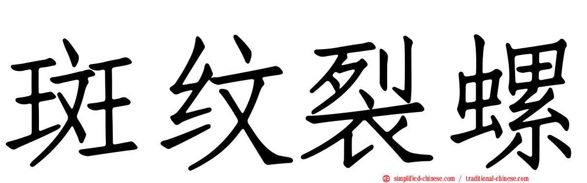 斑纹裂螺