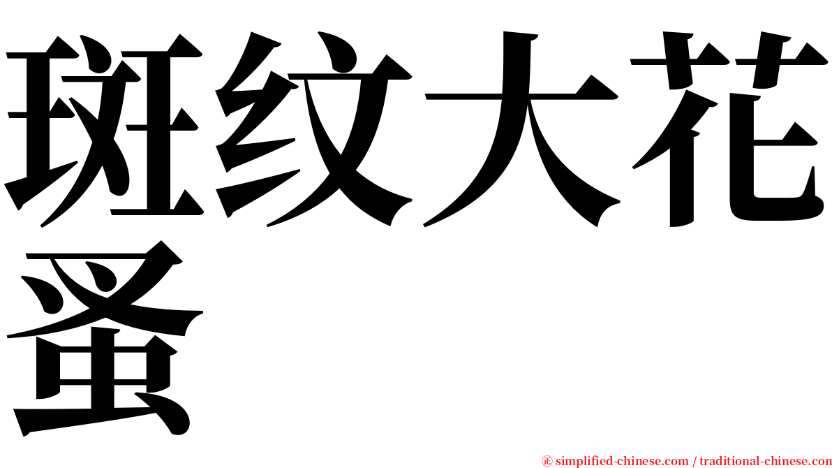 斑纹大花蚤 serif font